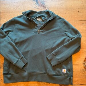 Men's Green Half-Zip Sweatshirt